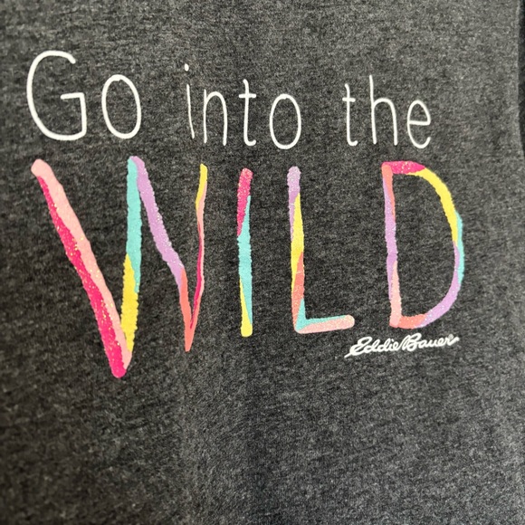 Girls Eddie Bauer Gray Rainbow T-shirt Size S (7/8) - Picture 3 of 4